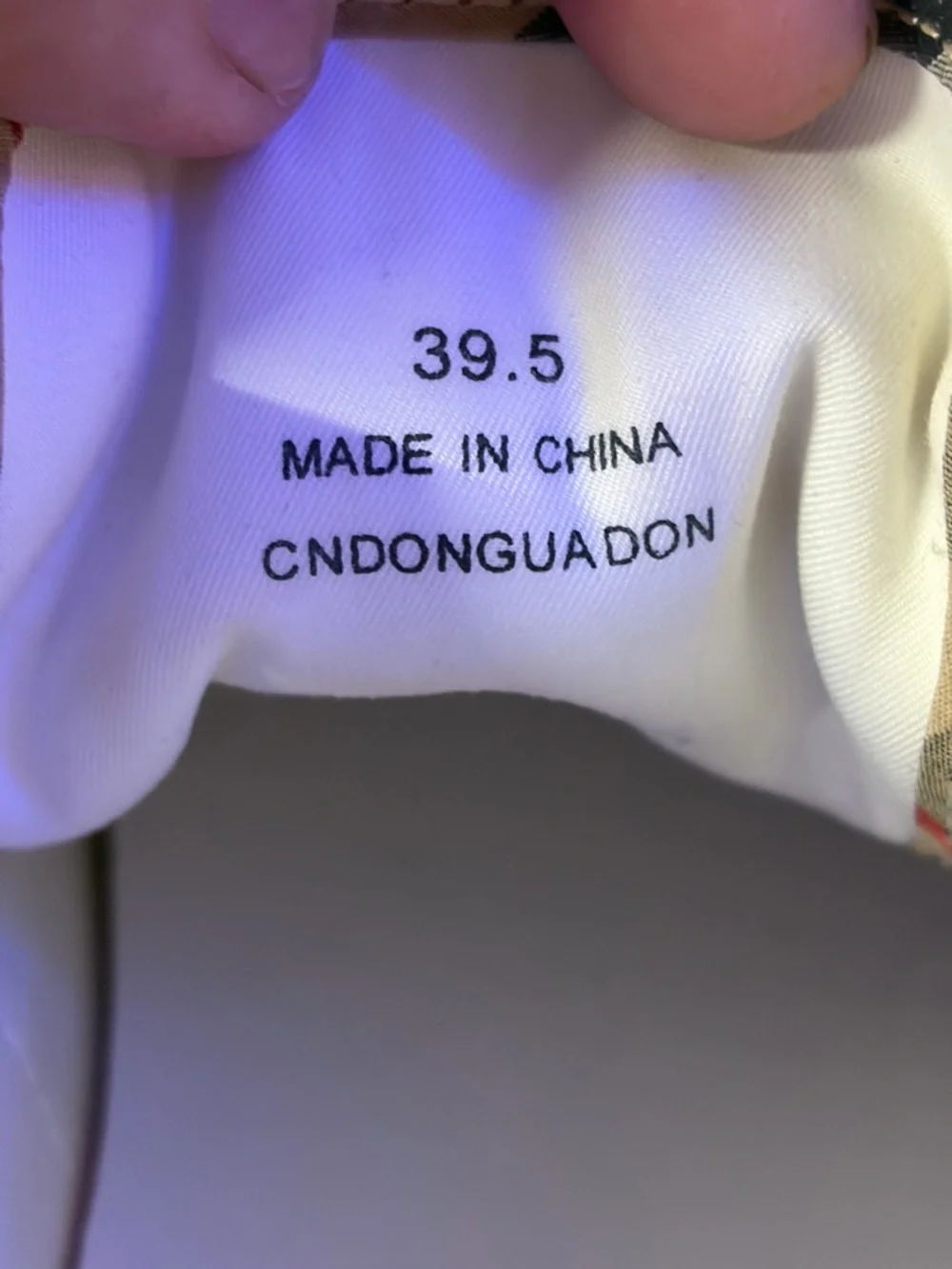 Burberry Logo Print Vintage Check Cotton Low Top Sneakers EU 39.5 US Women’s 9 - Picture 13 of 15